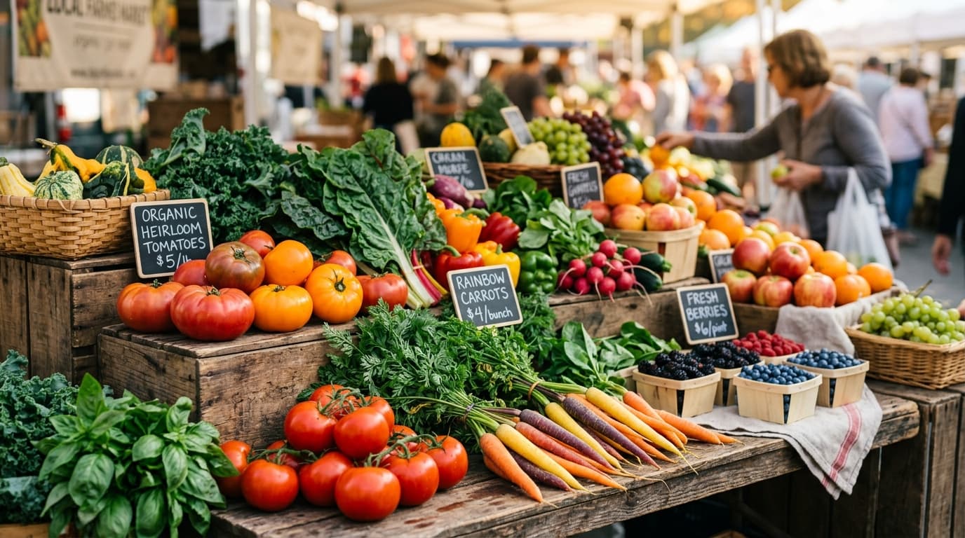 Fresh organic agricultural harvest
